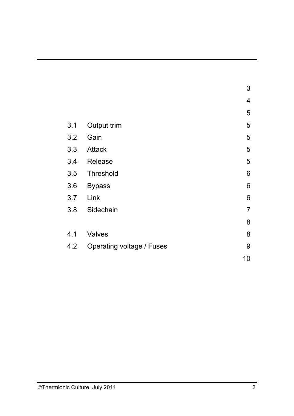 Thermionic Culture THE PHOENIX SB Stereo valve compressor User Manual | Page 3 / 12