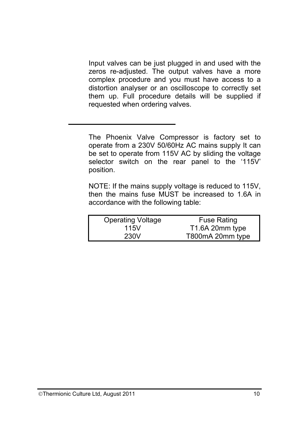 Thermionic Culture THE PHOENIX Mastering Plus User Manual | Page 11 / 13