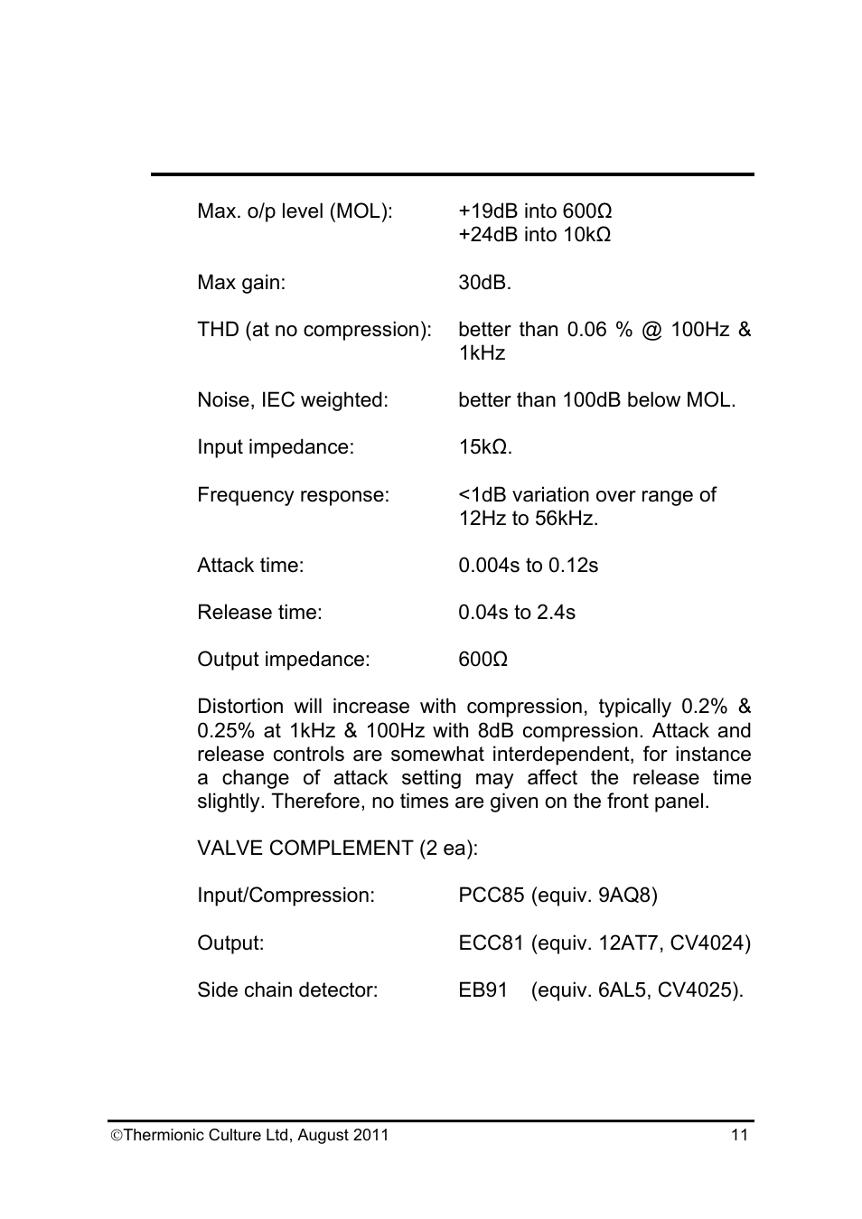 Thermionic Culture THE PHOENIX Mastering Plus User Manual | Page 12 / 13