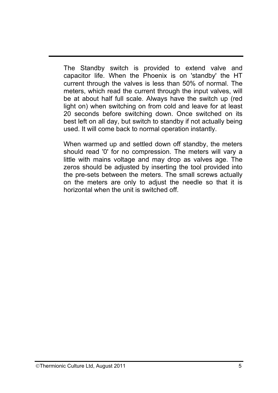 Thermionic Culture THE PHOENIX Mastering Plus User Manual | Page 6 / 13