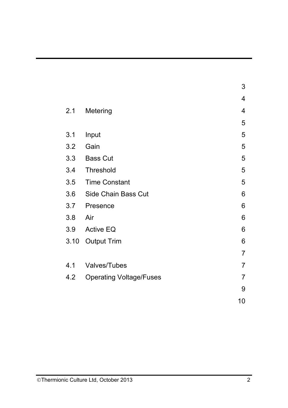 Thermionic Culture THE PHOENIX HG15 High Gain Valve Compressor User Manual | Page 3 / 13