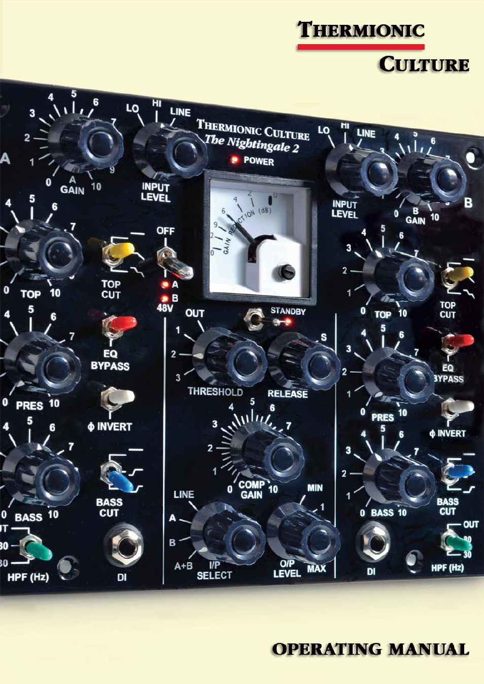 Thermionic Culture THE NIGHTINGALE 2 Dual mic. Amp/equaliser+ compressor User Manual | 20 pages
