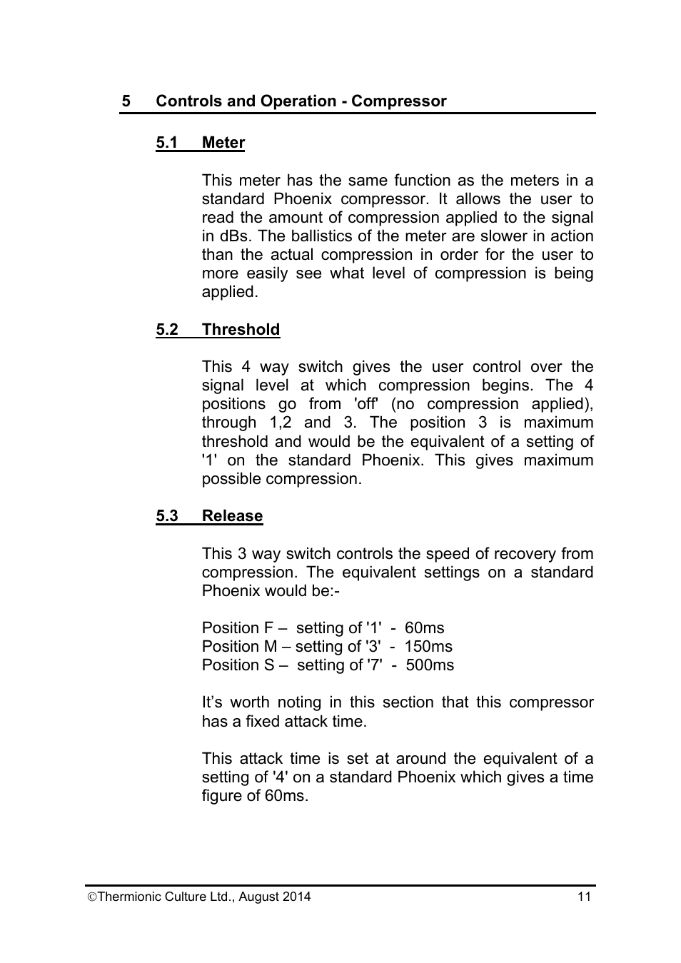 Thermionic Culture THE NIGHTINGALE 2 Dual mic. Amp/equaliser+ compressor User Manual | Page 12 / 20