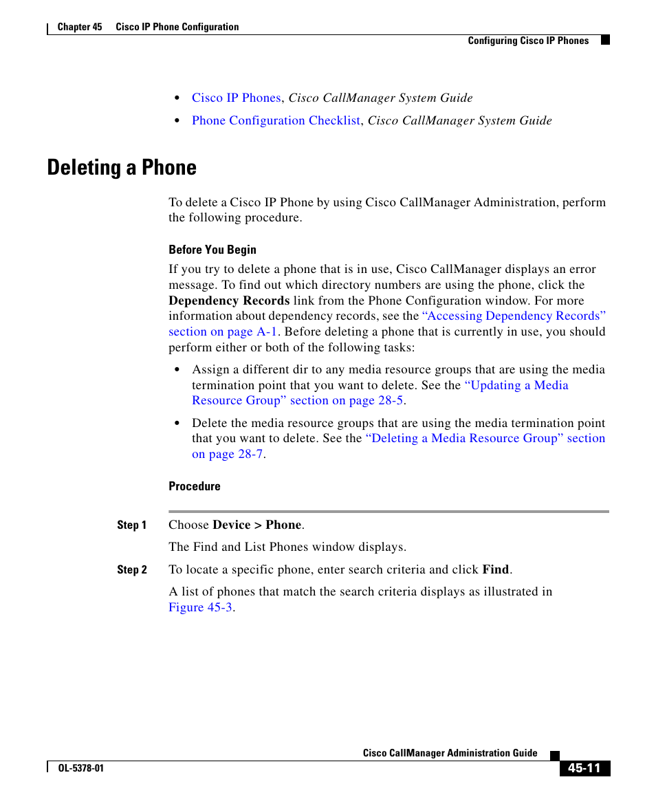 Deleting a phone | Cisco OL-5378-01 User Manual | Page 11 / 42