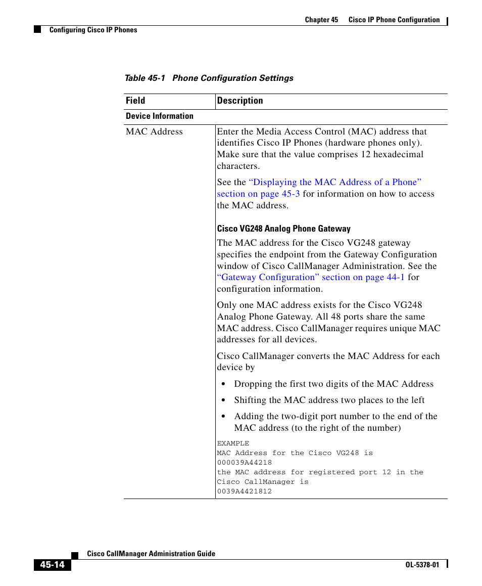 Table 45-1 | Cisco OL-5378-01 User Manual | Page 14 / 42