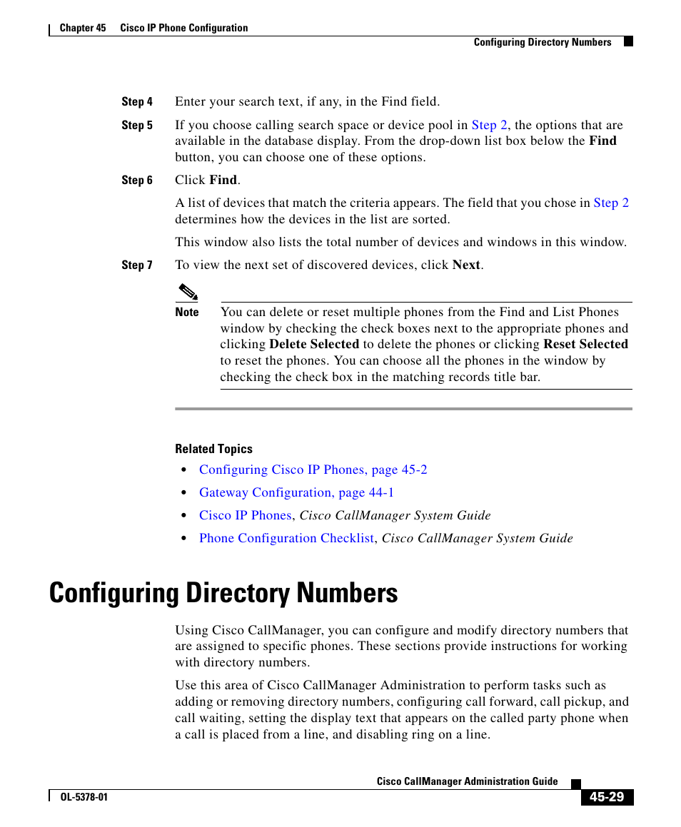 Configuring directory numbers | Cisco OL-5378-01 User Manual | Page 29 / 42