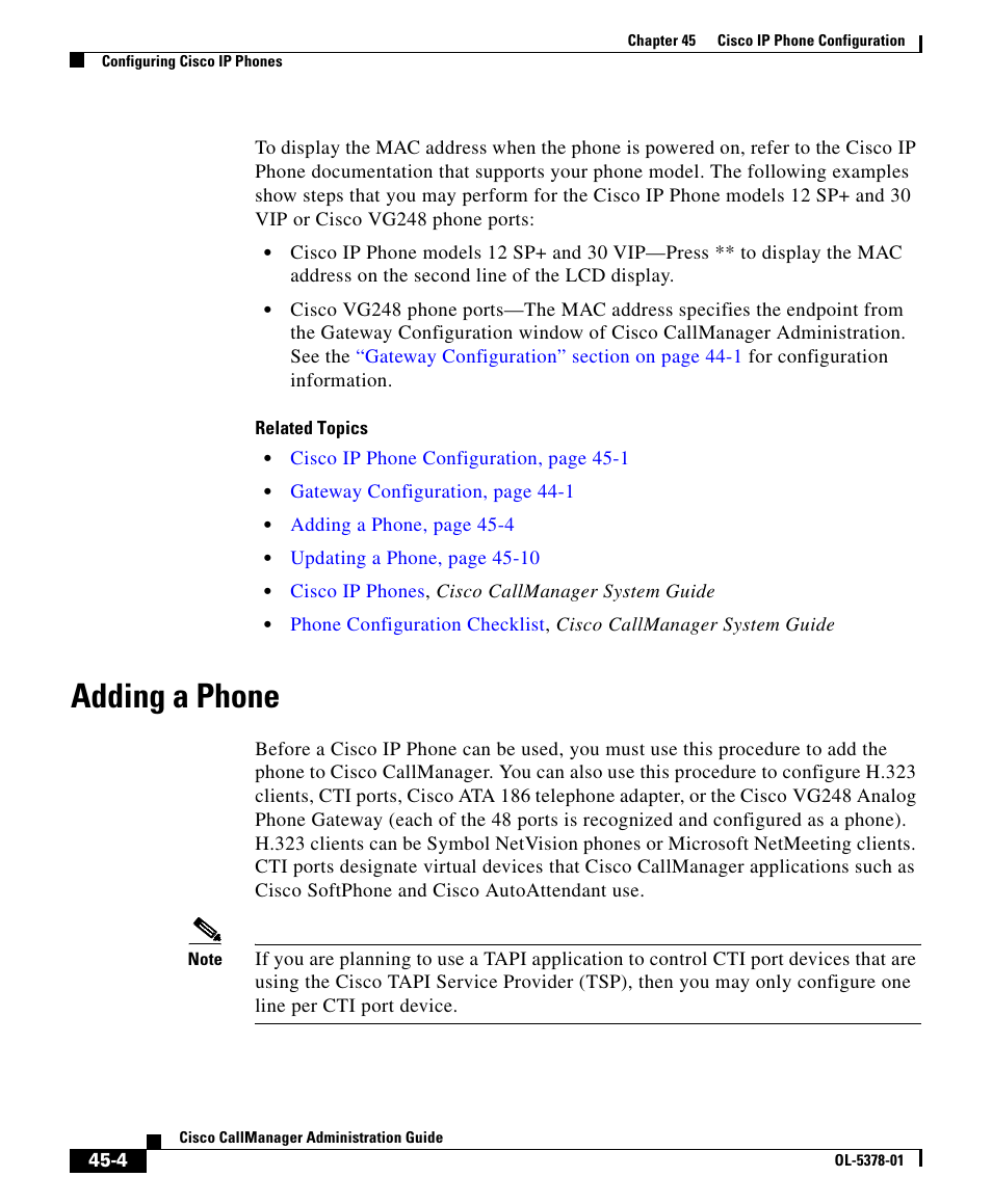 Adding a phone | Cisco OL-5378-01 User Manual | Page 4 / 42