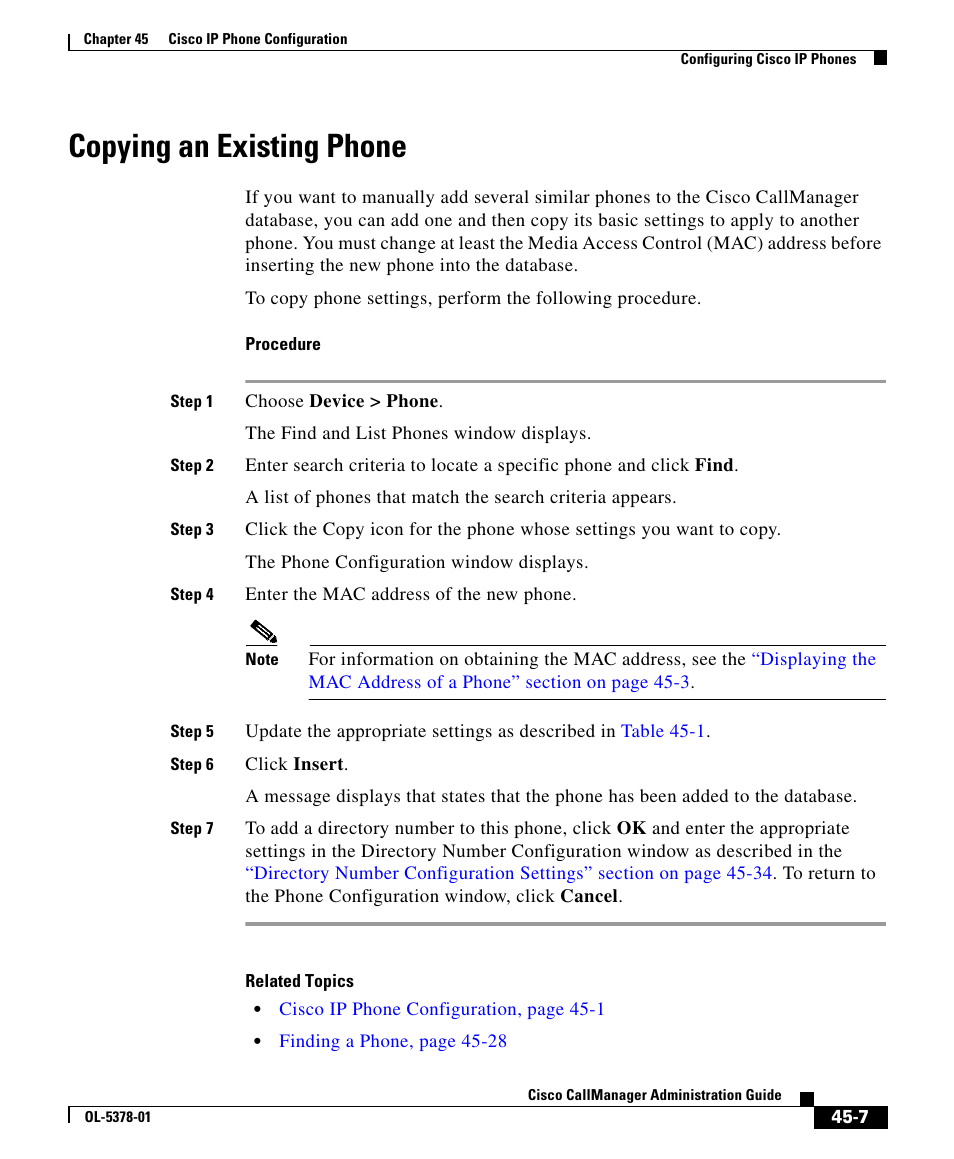 Copying an existing phone | Cisco OL-5378-01 User Manual | Page 7 / 42