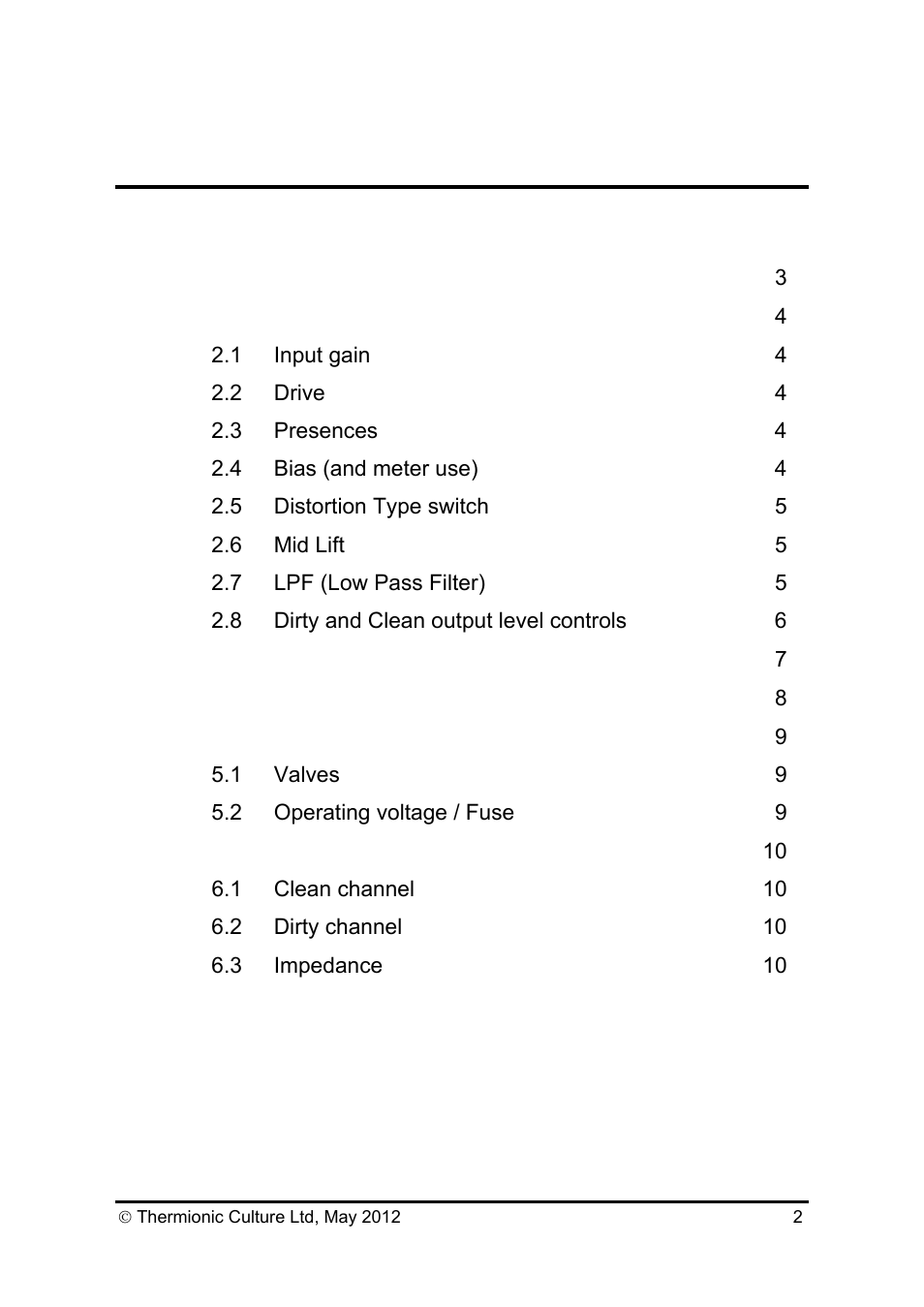 Thermionic Culture THE SOLO VULTURE High Gain Distortion Unit User Manual | Page 3 / 13