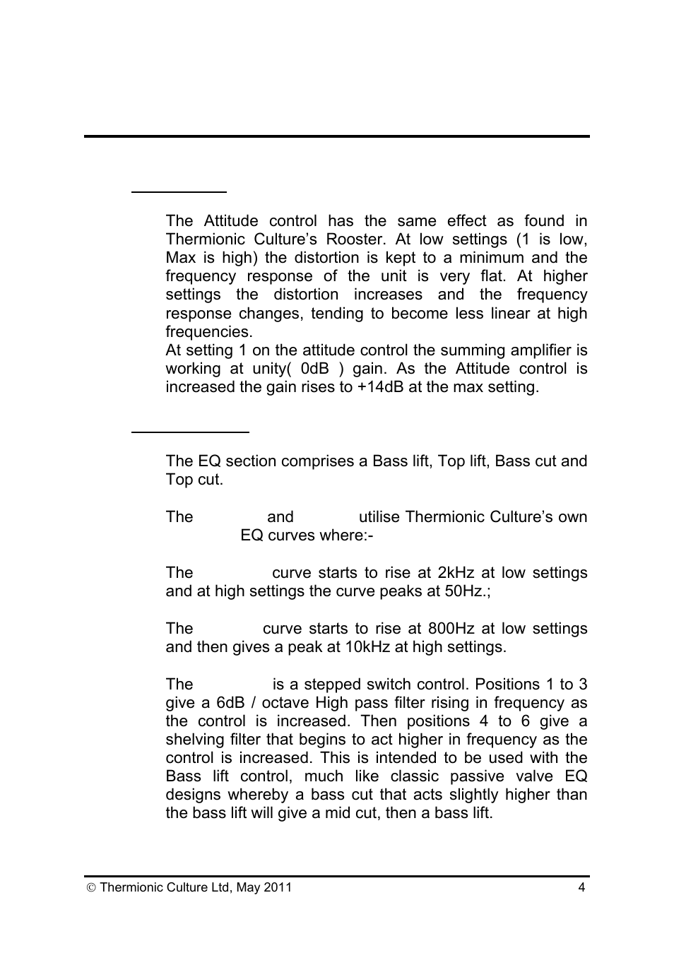 Thermionic Culture THE FAT BUSTARD II 12 Channel Summing mixer User Manual | Page 5 / 15