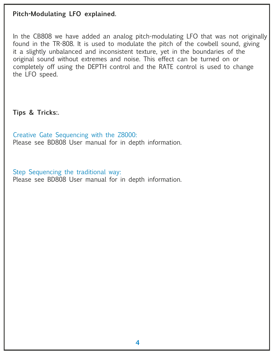 Tiptop CB808 Cow Bell User Manual | Page 4 / 5