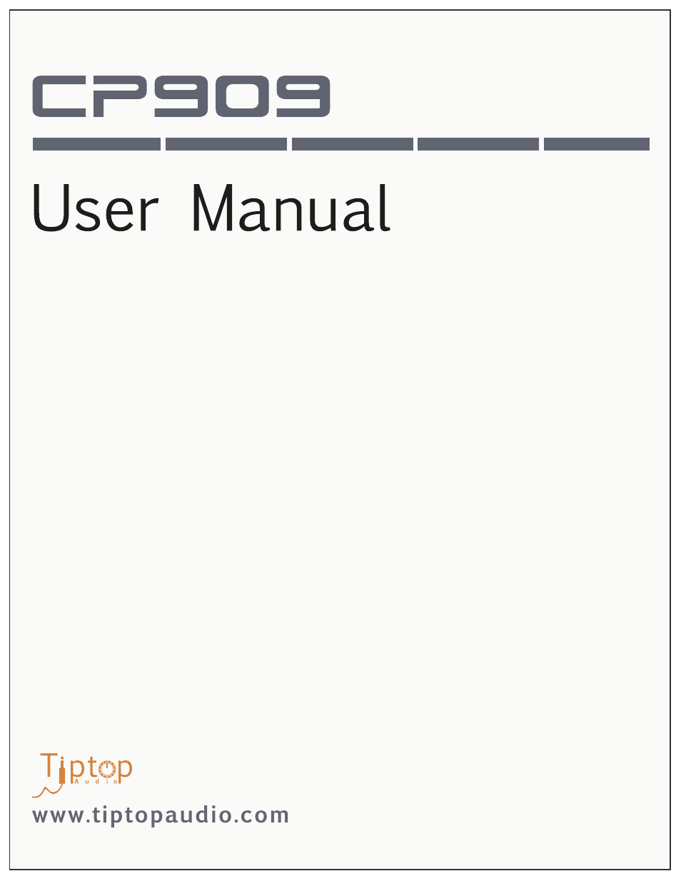 Tiptop CP909 Clap User Manual | 5 pages