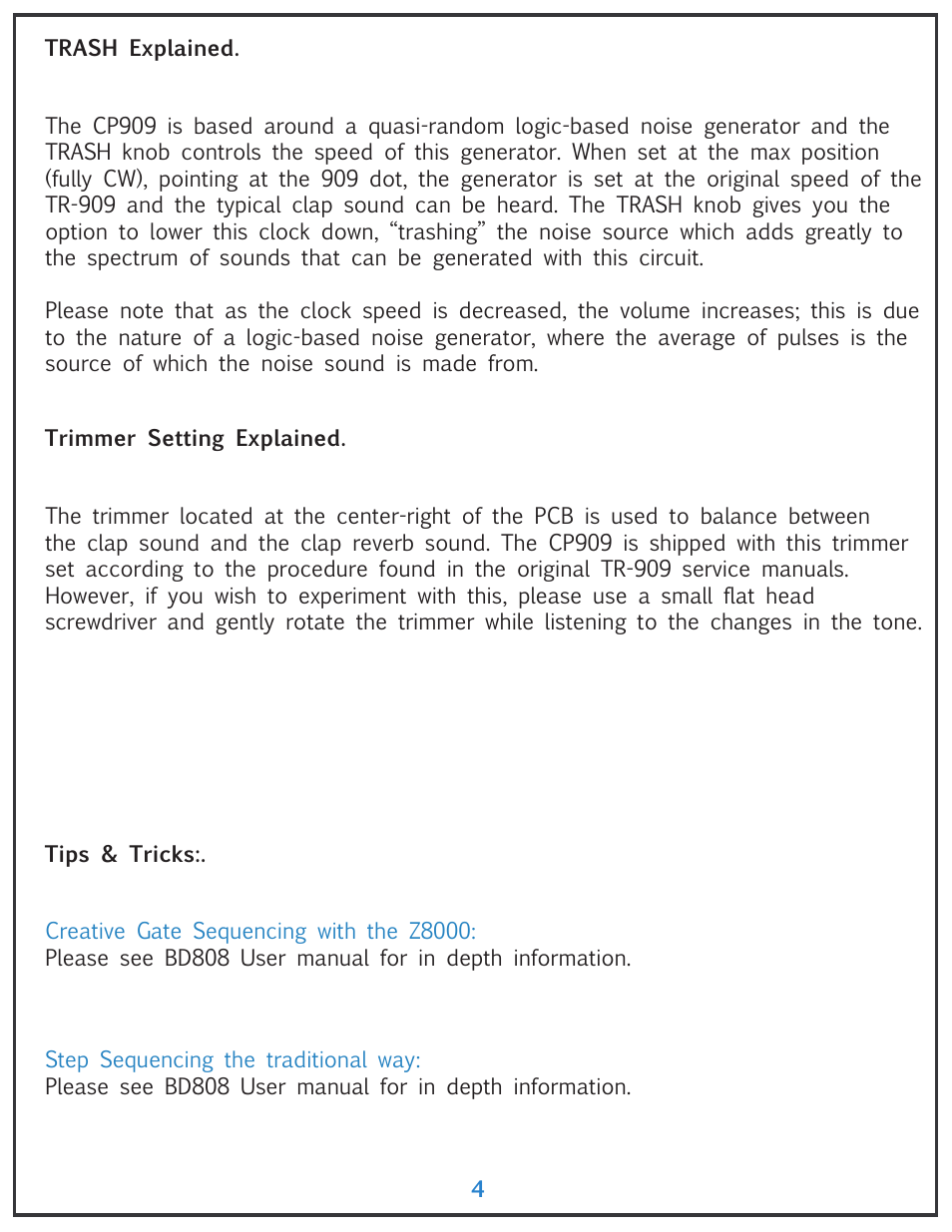 Tiptop CP909 Clap User Manual | Page 4 / 5