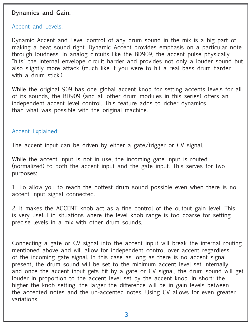 Tiptop BD909 Bass Drum User Manual | Page 3 / 5