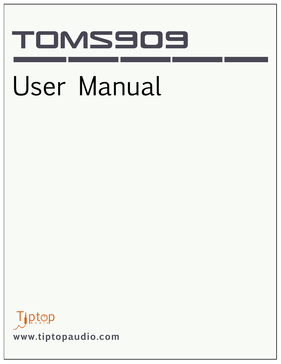 Tiptop TOMS909 Toms User Manual | 6 pages