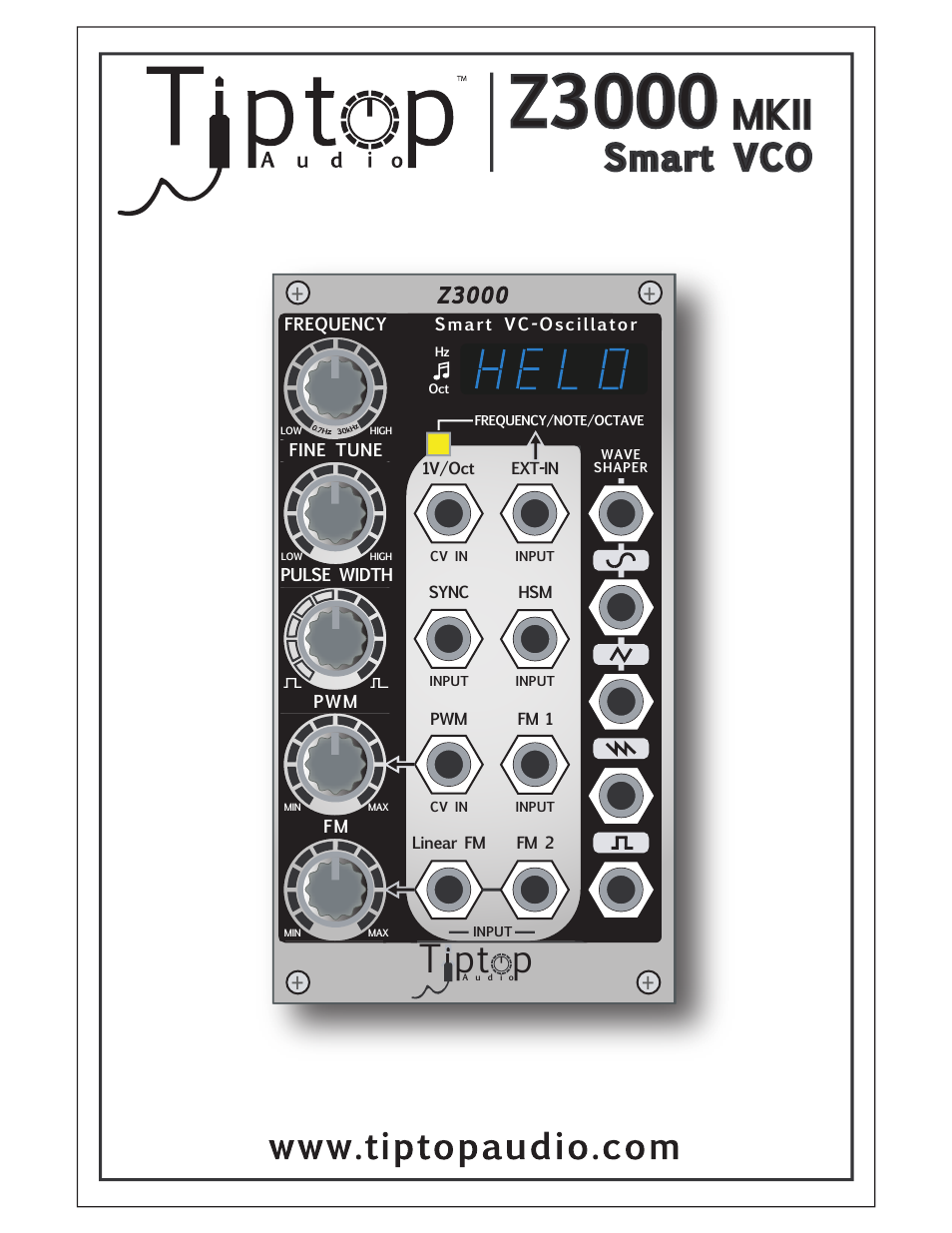 Tiptop Z3000 Smzrt VCO MKII User Manual | 20 pages