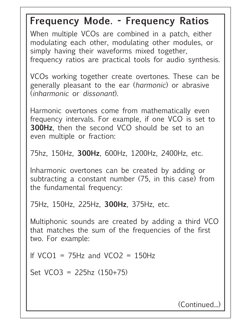 ʨ˔ˇ˓˗ˇː˅˛ʯˑˆˇʎʐʨ˔ˇ˓˗ˇː˅˛ʴ˃˖ˋˑ | Tiptop Z3000 Smzrt VCO MKII User Manual | Page 5 / 20