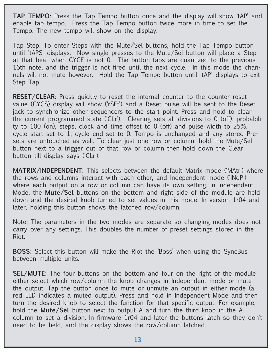 Tiptop Trigger Riot User Manual | Page 13 / 22