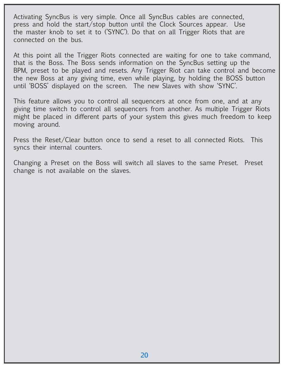 Tiptop Trigger Riot User Manual | Page 20 / 22