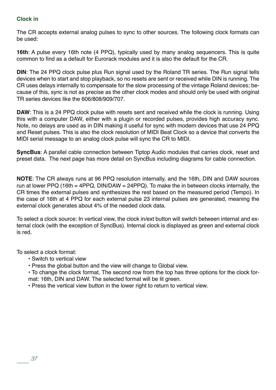 Tiptop Circadian Rhythms User Manual | Page 39 / 46