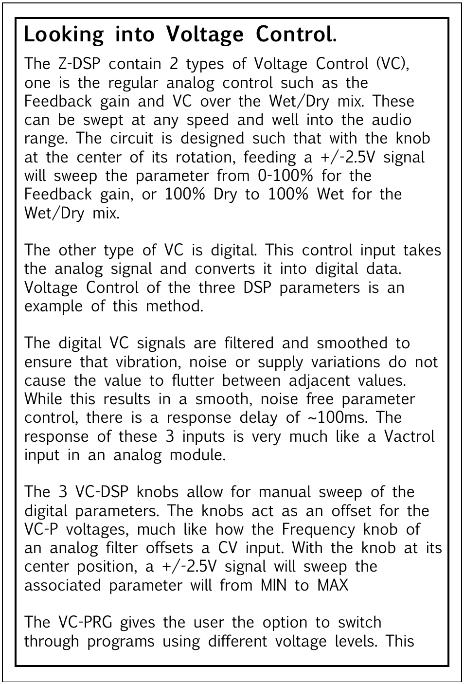 Looking into voltage control | Tiptop Z-DSP User Manual | Page 11 / 19