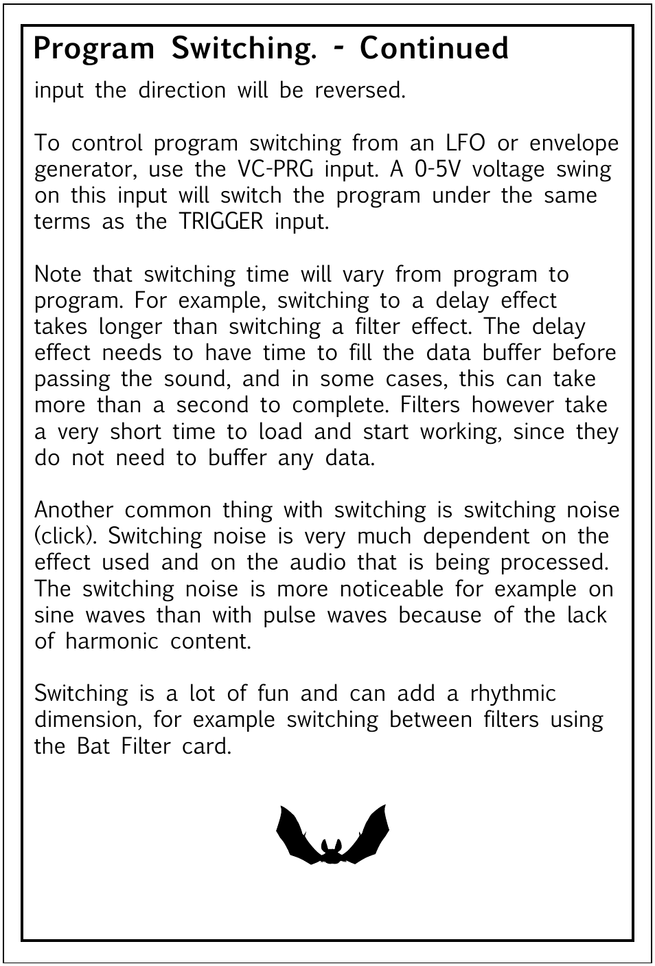 Program switching. - continued | Tiptop Z-DSP User Manual | Page 18 / 19