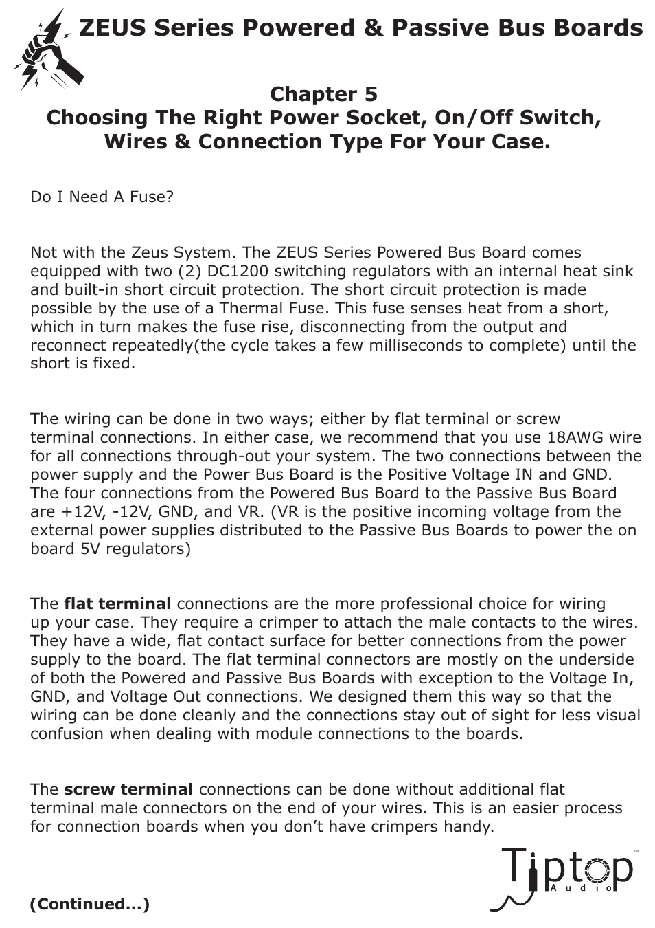 Zeus series powered & passive bus boards | Tiptop Powered Bus User Manual | Page 11 / 22