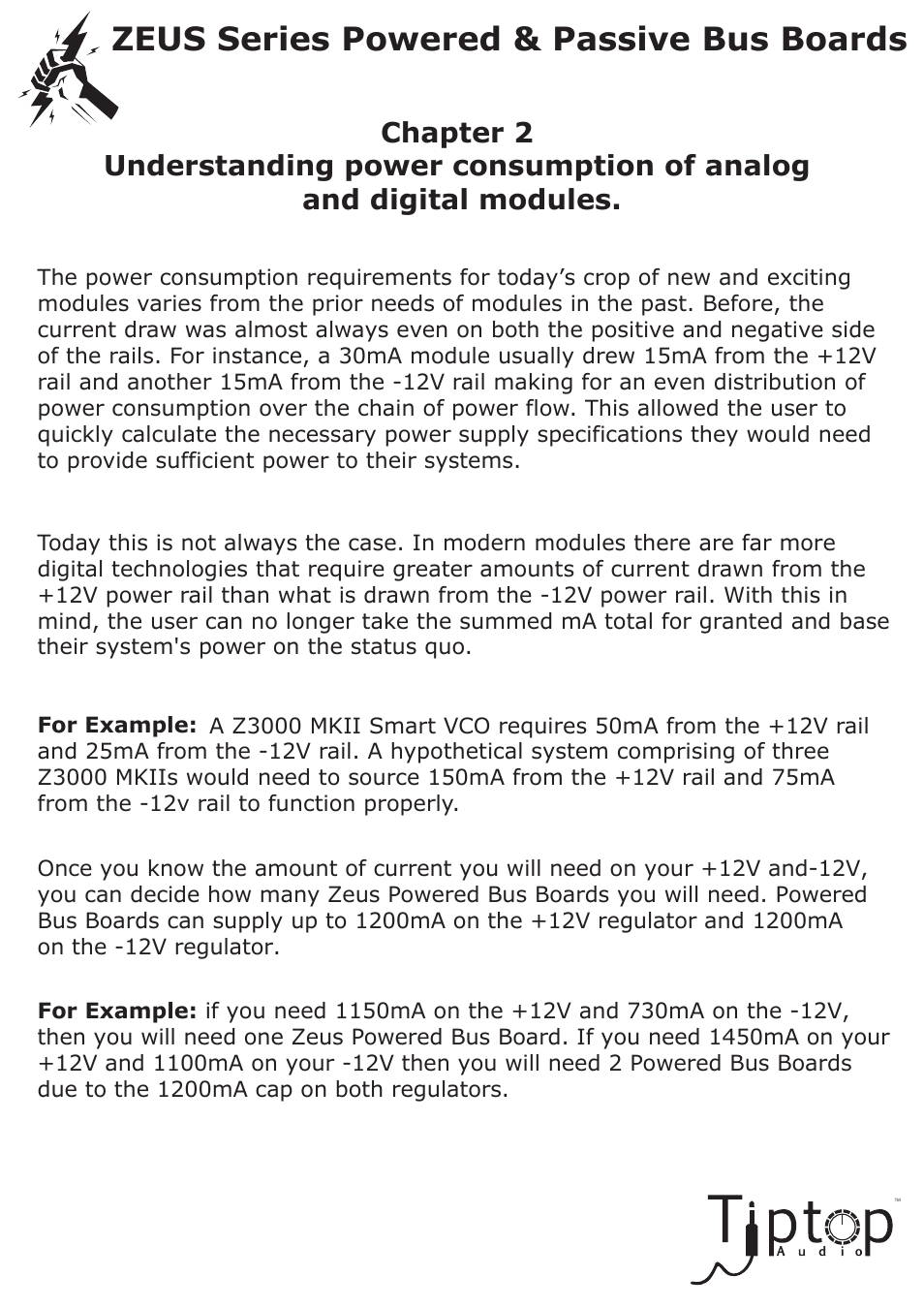 Zeus series powered & passive bus boards | Tiptop Powered Bus User Manual | Page 5 / 22