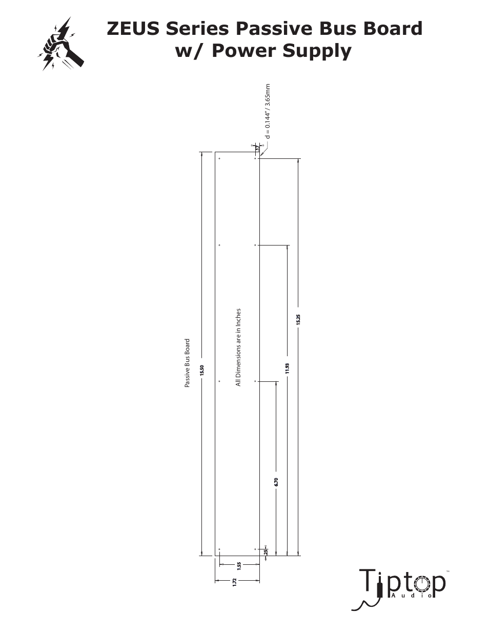 Zeus series passive bus board w/ power supply | Tiptop Passive Bus User Manual | Page 4 / 4