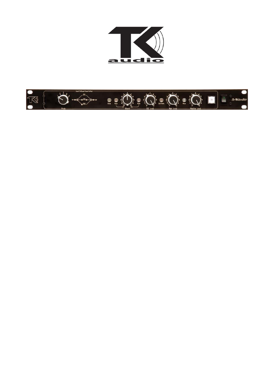 TK Audio S-Blender User Manual | 4 pages