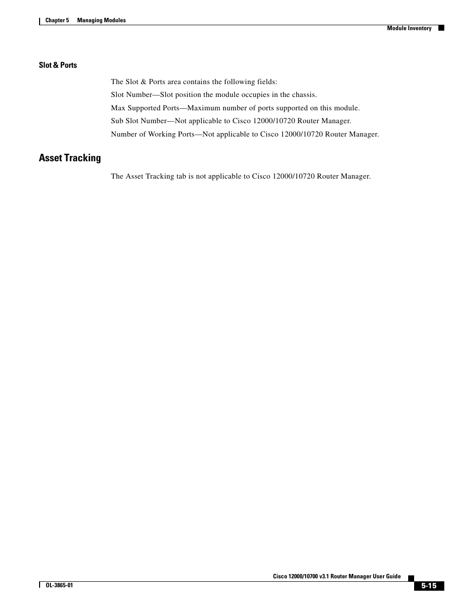 Asset tracking | Cisco 10700 User Manual | Page 15 / 16
