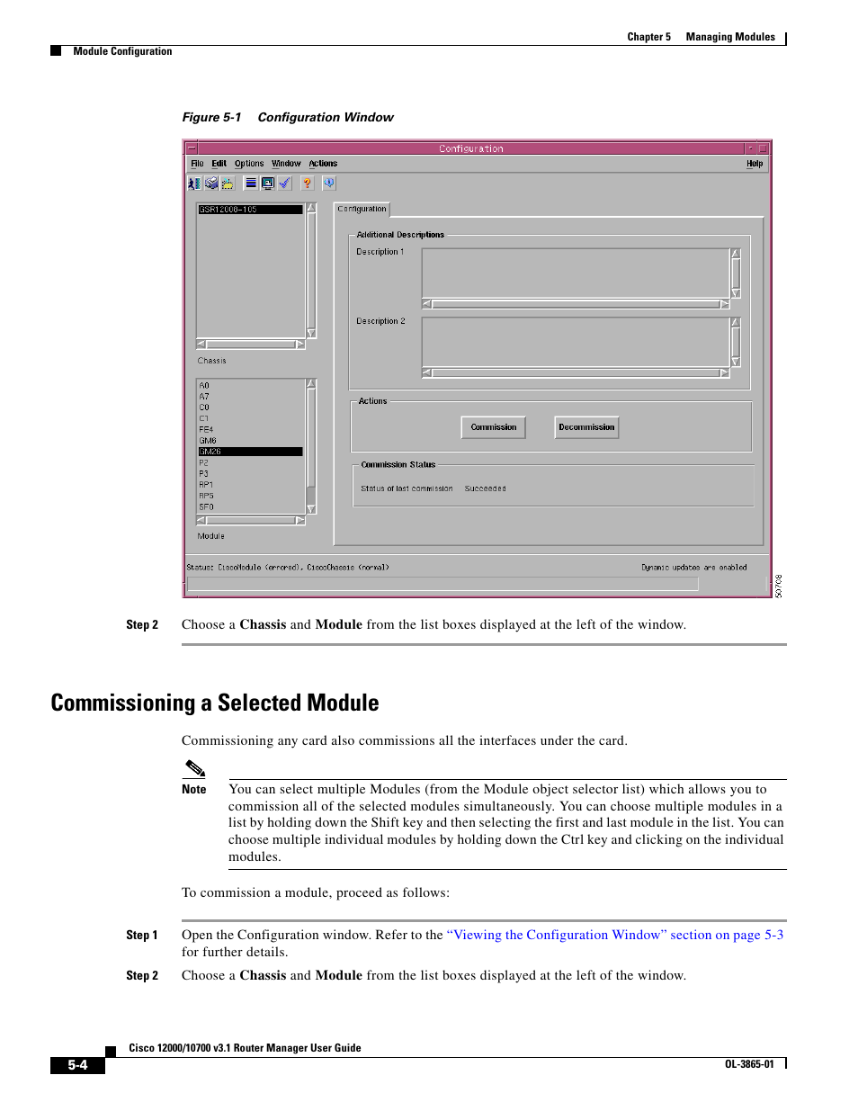 Commissioning a selected module | Cisco 10700 User Manual | Page 4 / 16