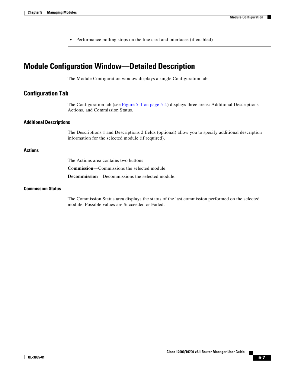 Module configuration window-detailed description, Configuration tab, Module configuration window—detailed description | Cisco 10700 User Manual | Page 7 / 16