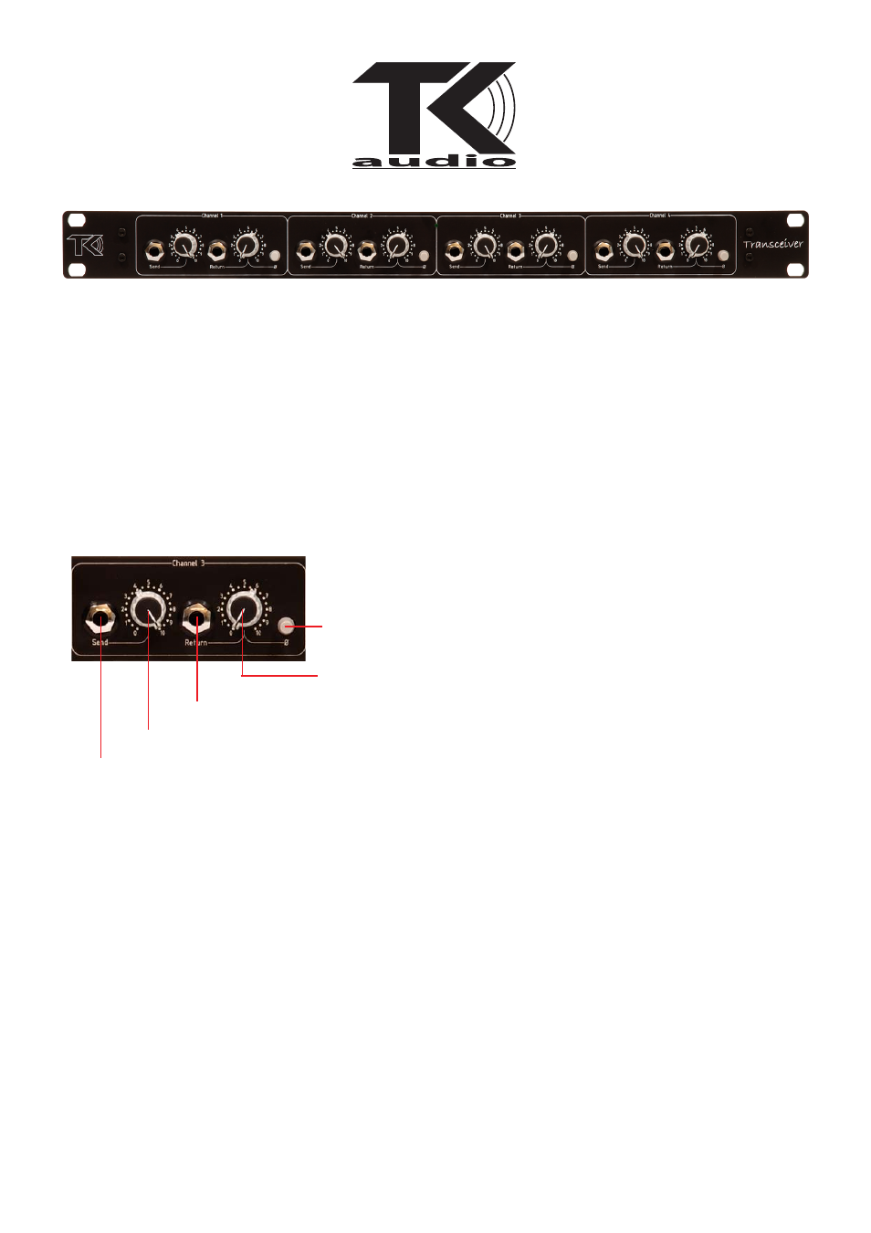 TK Audio Transceiver User Manual | 3 pages