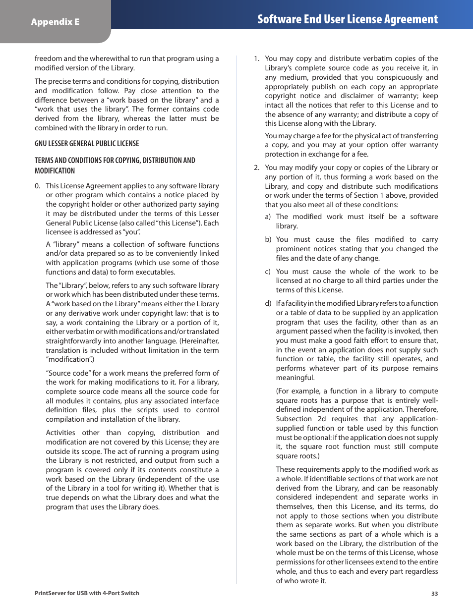 Software end user license agreement | Cisco PSUS4 User Manual | Page 36 / 41