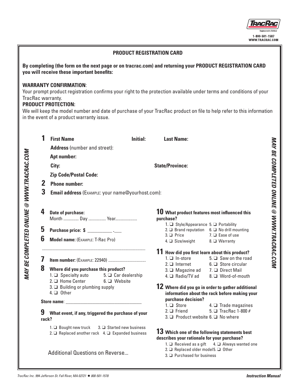 TracRac IM TracONE User Manual | Page 17 / 18