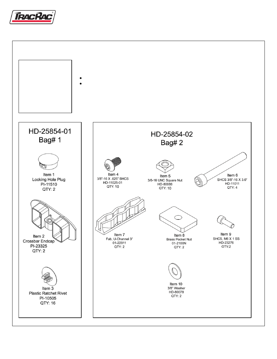 Cabrac installation manual | TracRac IM CabRac User Manual | Page 2 / 8