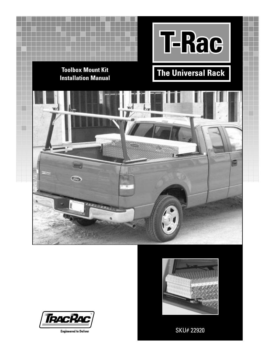 TracRac IM T-Rac Pro Toolbox Mount User Manual | 6 pages