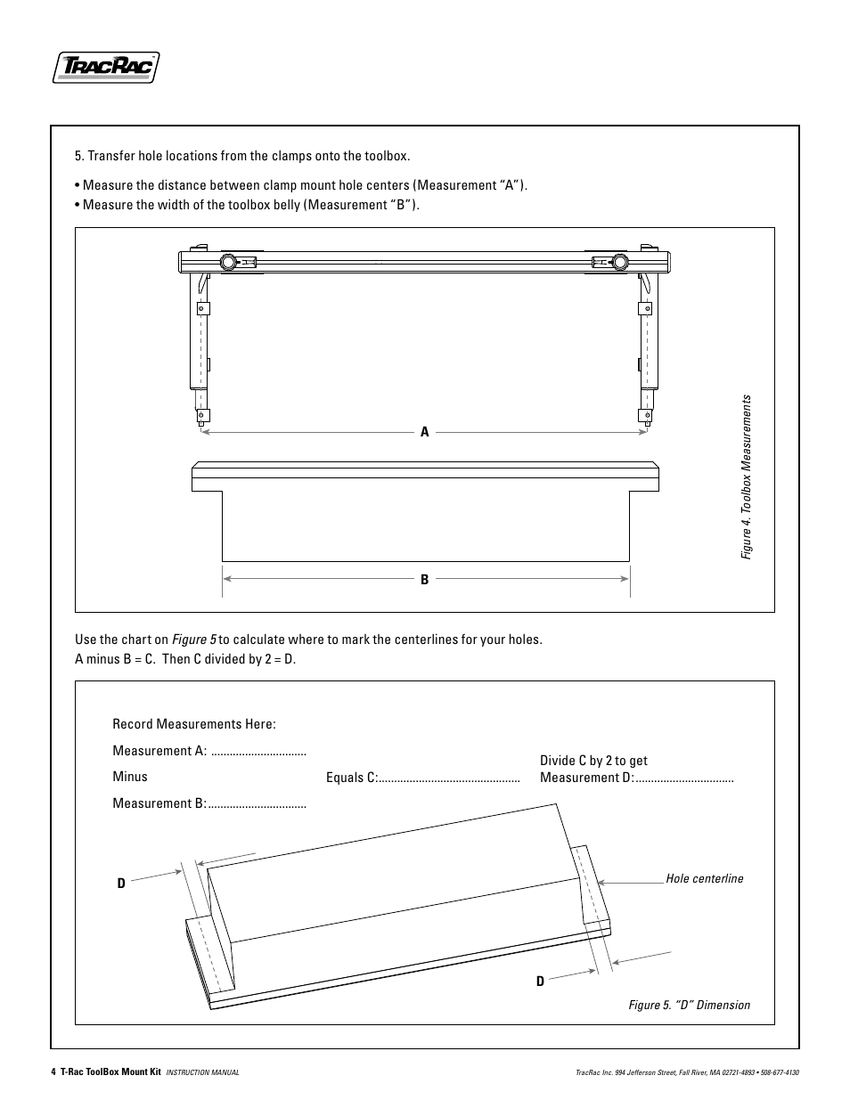 TracRac IM T-Rac Pro Toolbox Mount User Manual | Page 4 / 6