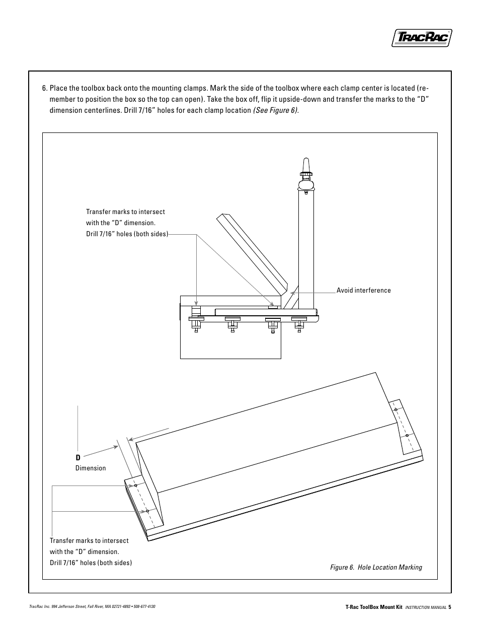 TracRac IM T-Rac Pro Toolbox Mount User Manual | Page 5 / 6