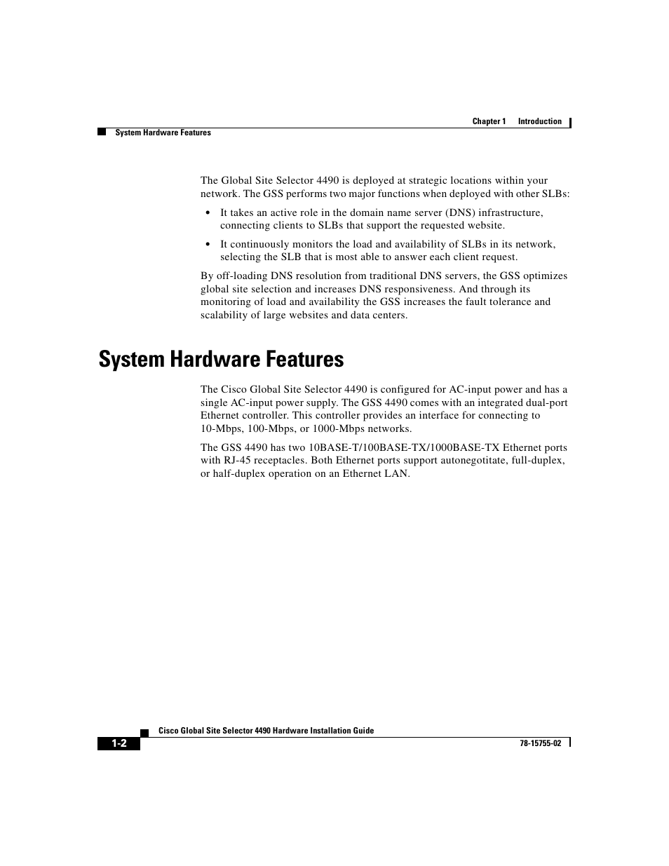 System hardware features | Cisco 4490 User Manual | Page 24 / 92