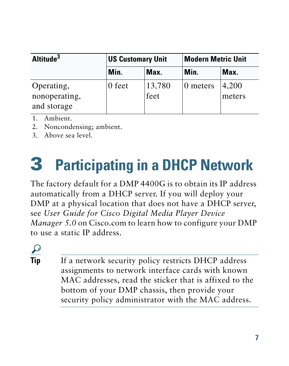 3 participating in a dhcp network, Participating in a dhcp network | Cisco 4400G User Manual | Page 7 / 28