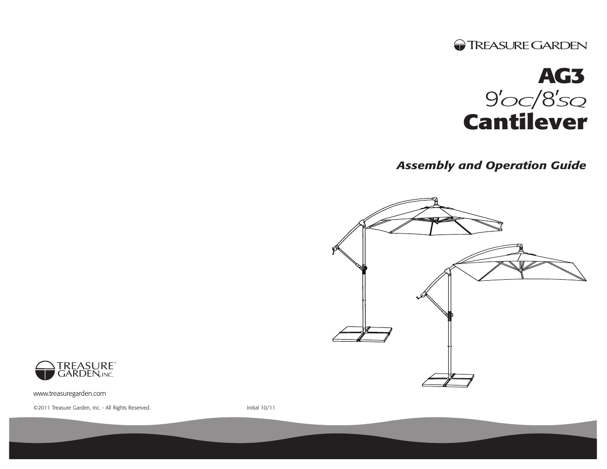 Ag3 9, Cantilever | Treasure Garden AG3 User Manual | Page 8 / 8