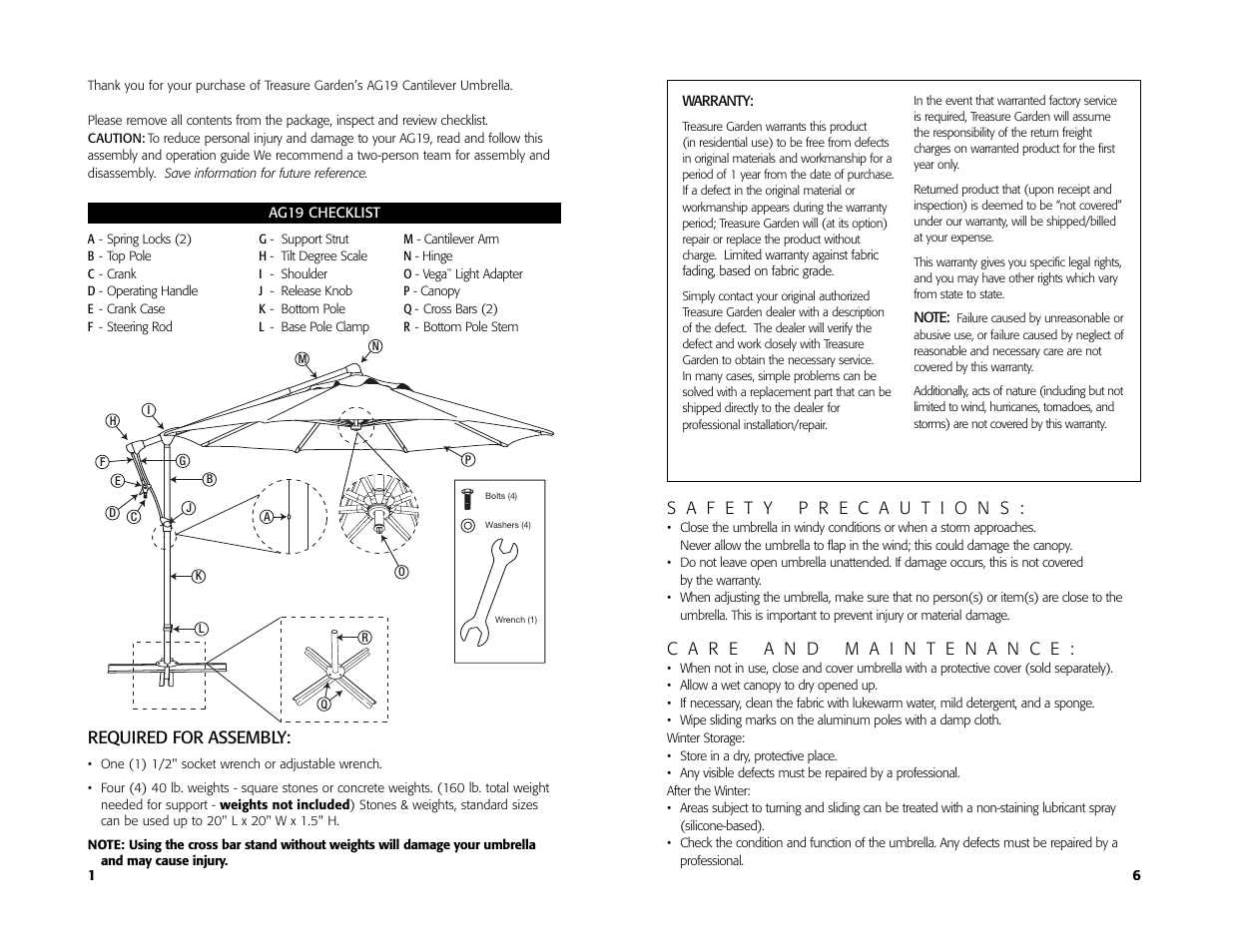 Treasure Garden AG19 User Manual | Page 2 / 8