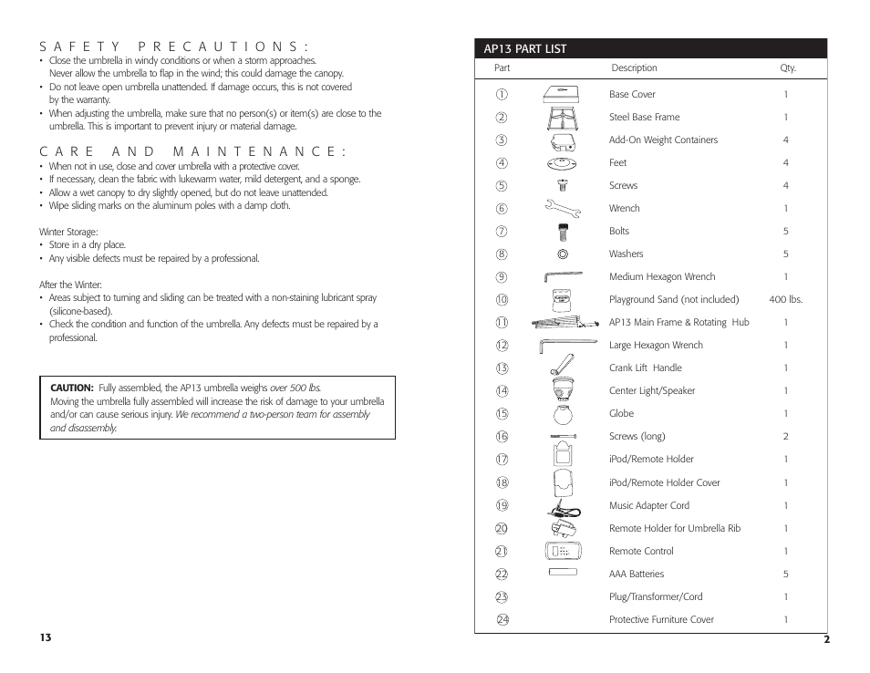 Treasure Garden AP13 User Manual | Page 14 / 16