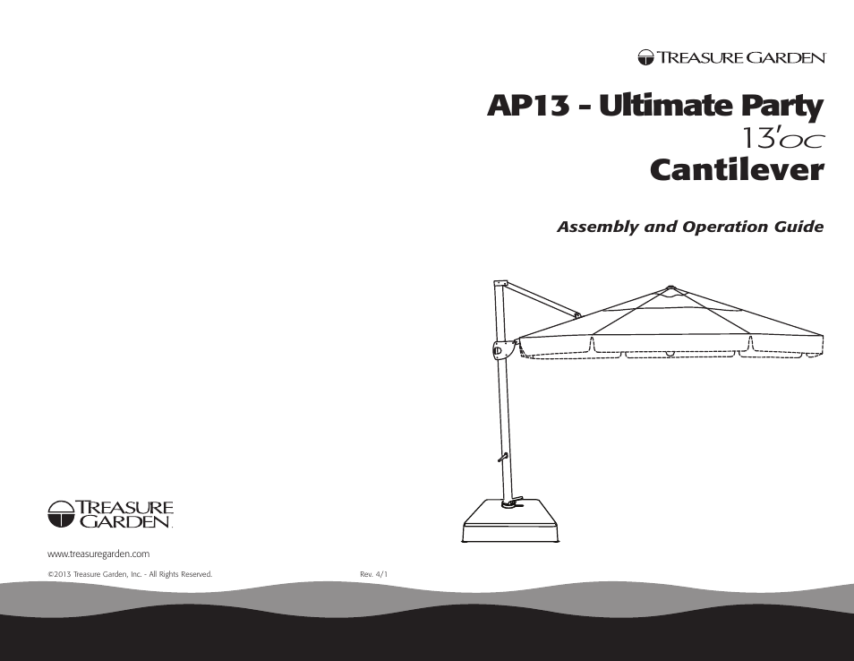Ap13 - ultimate party 13, Cantilever | Treasure Garden AP13 User Manual | Page 16 / 16