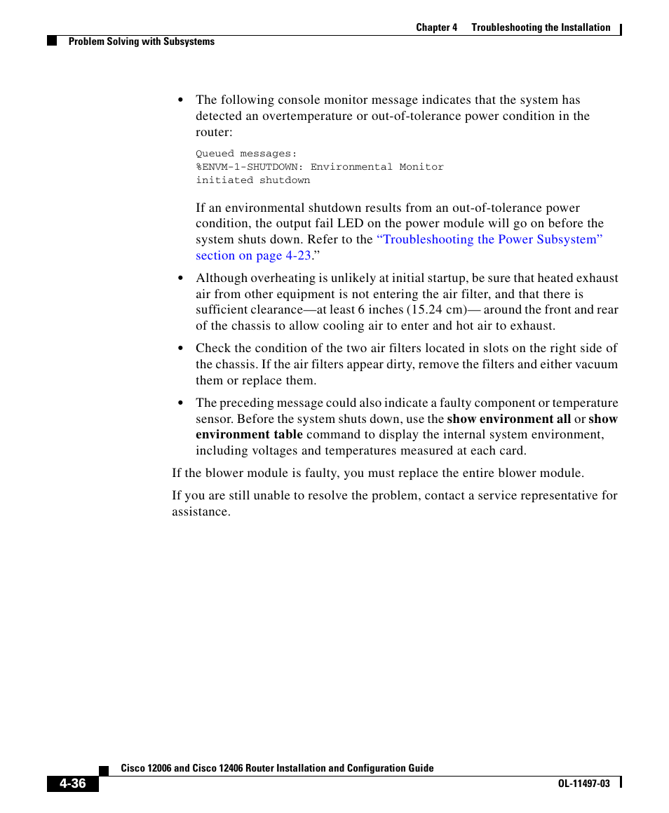 Cisco 12406 User Manual | Page 36 / 36