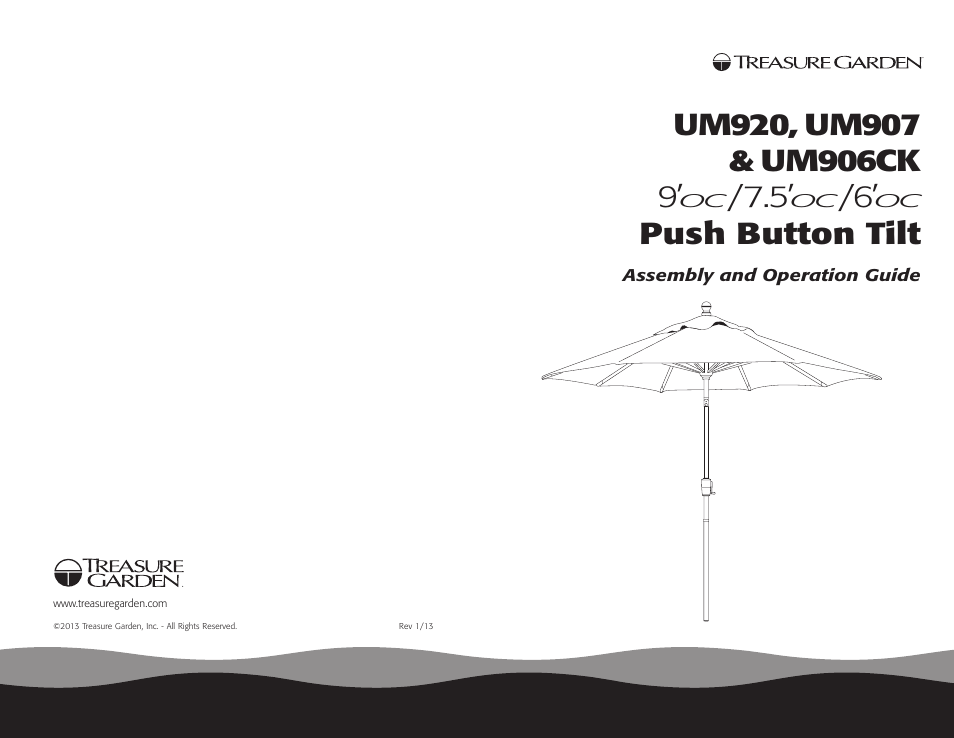 Push button tilt | Treasure Garden Push Button Tilt User Manual | Page 4 / 4