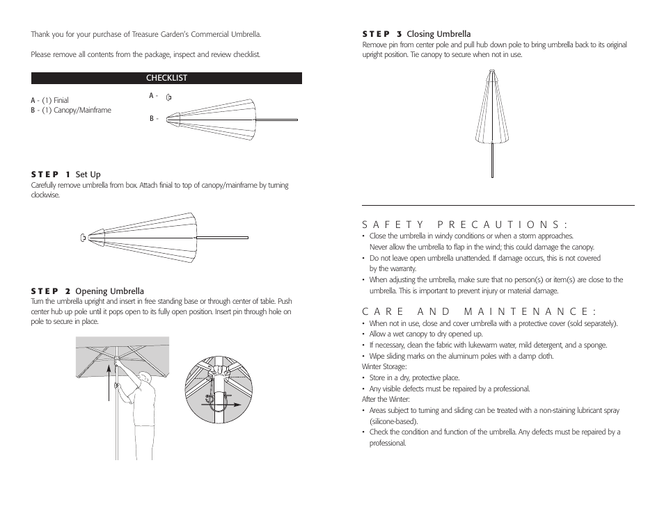 Treasure Garden UCP407SQ User Manual | Page 2 / 4