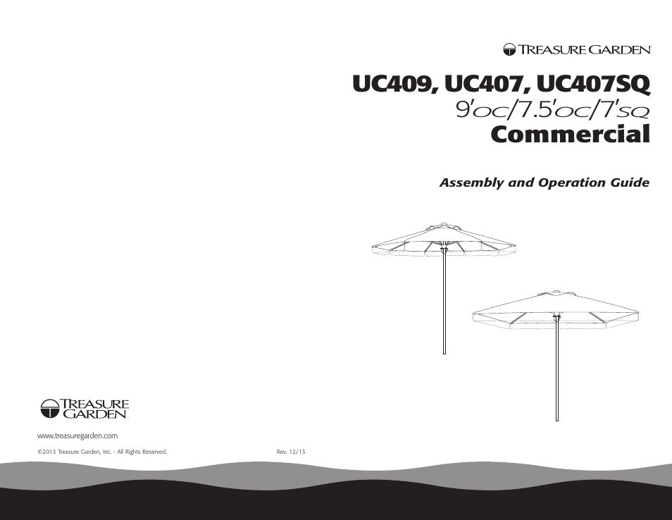 Treasure Garden UC407SQ User Manual | 4 pages
